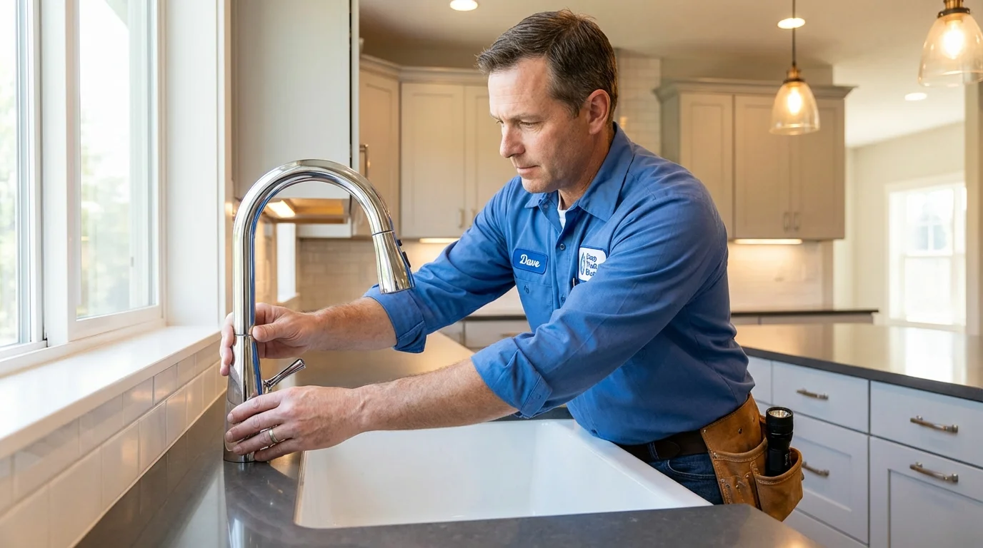 Kitchen faucet installation by Johns Plumbing LLC in Mount Joy